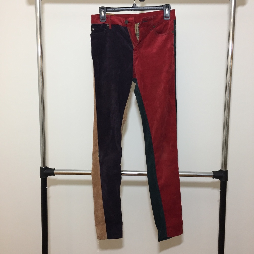 4 toned soft velvet skinny jean pants